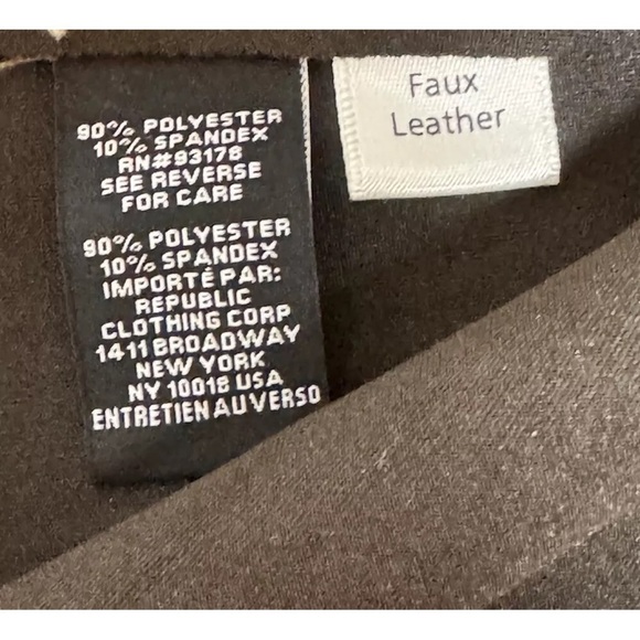 Premise Faux Leather Jacket Sz S Gray Green Open Front Minimalist Long Lines EUC - Picture 12 of 13